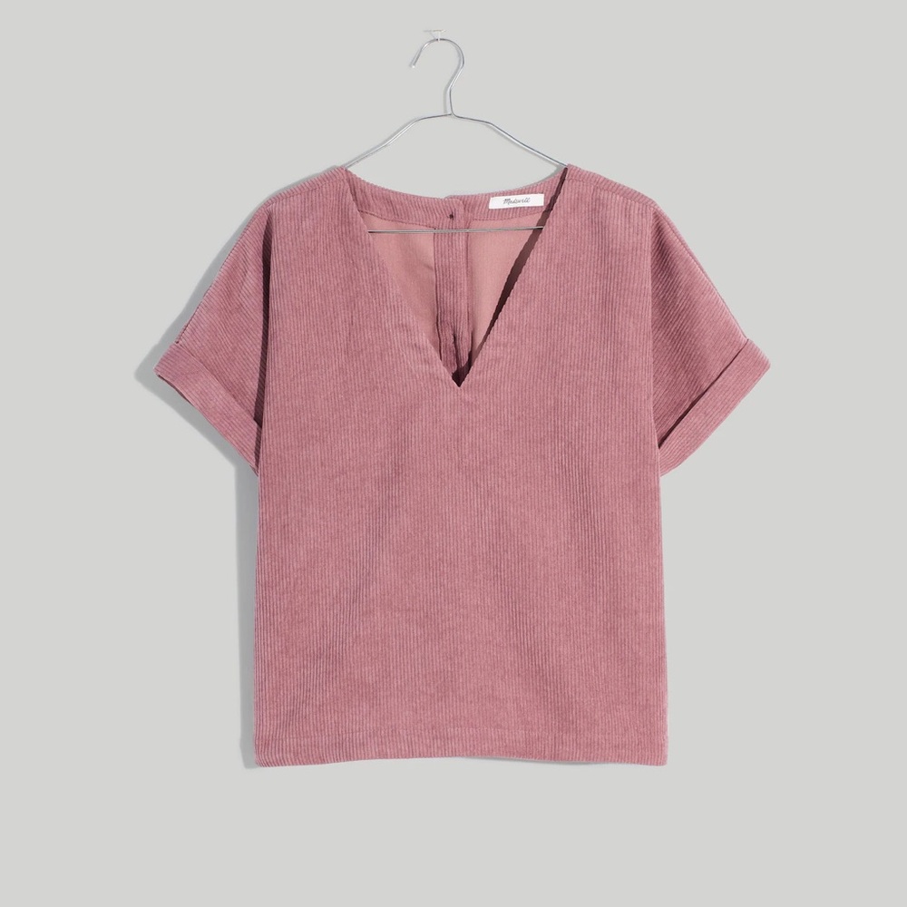 Madewell XS Corduroy V-Neck Top fig